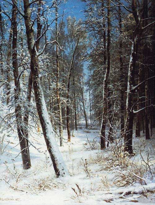Шишкин - Зима в лесу (Иней)