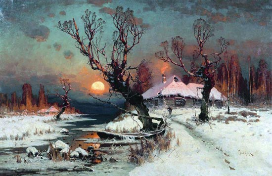 Клевер - Закат солнца зимой 